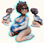 Мэй Mei Ling Zhou Overwatch Chibi Funko POP Коллекционная Фигурка Аниме