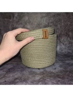корзинка с крышкой плетеная