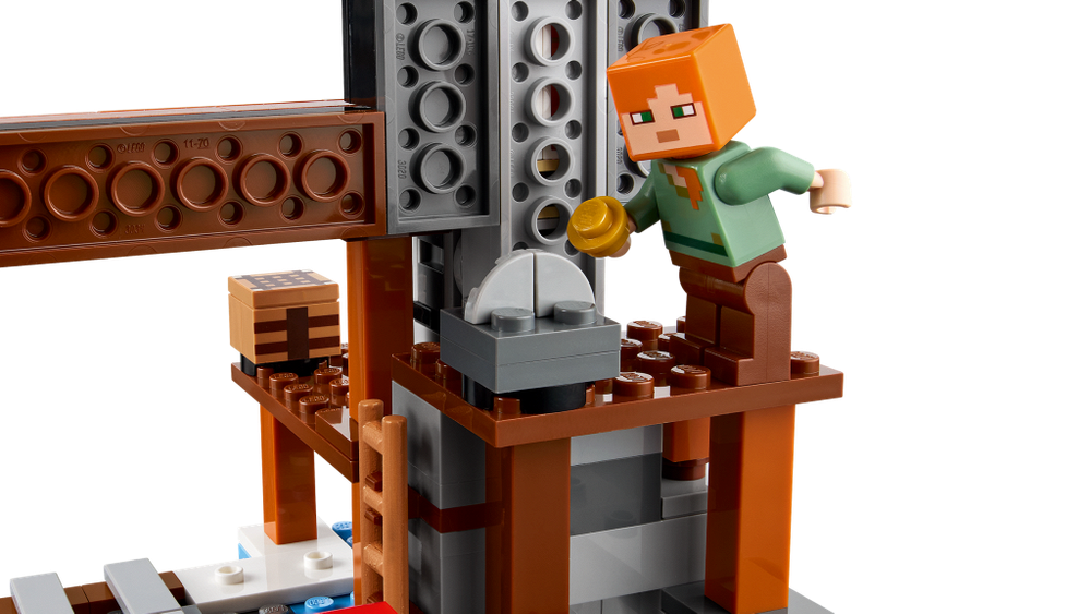 LEGO Minecraft 21277 «The Pickaxe Mine» — шахта с киркой и динамитным вагонеткой