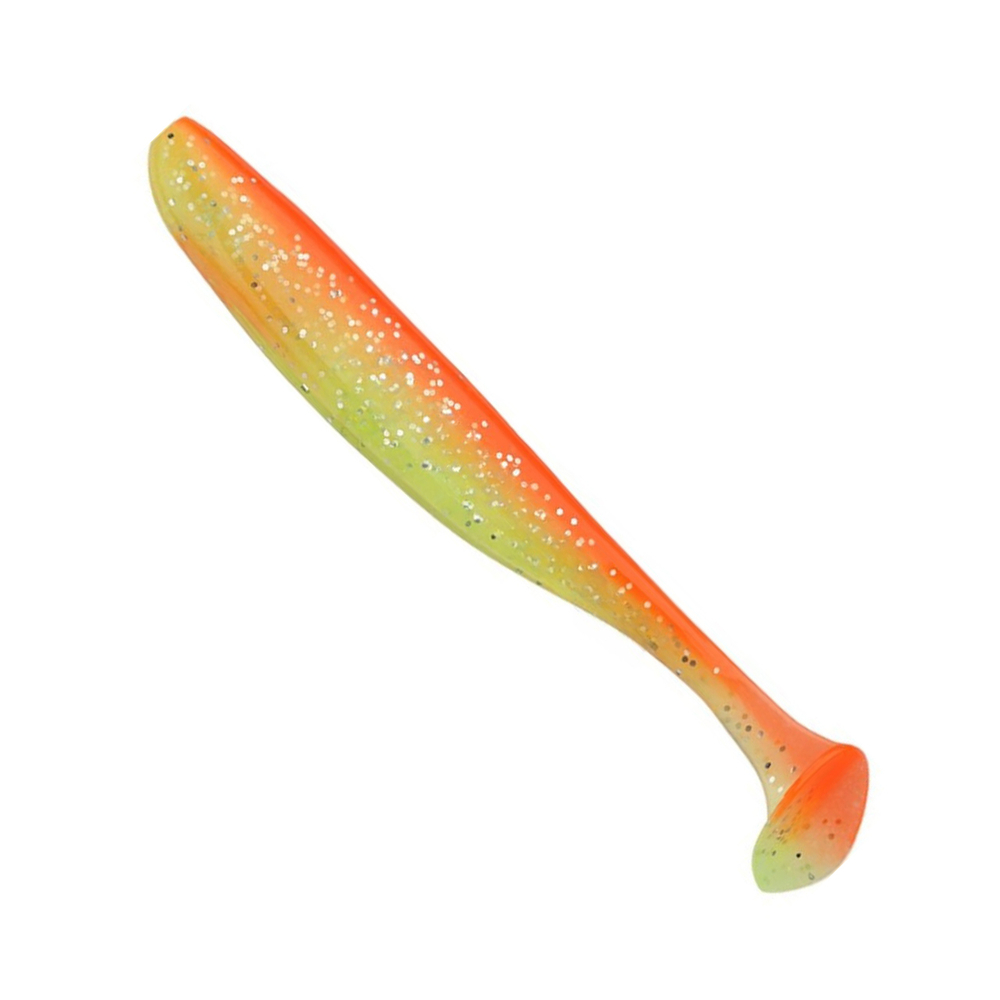 Приманка силиконовая Keitech Easy Shiner 4" PAL #01 Chartreuse Red Flake, 3 упаковки по 7 штук