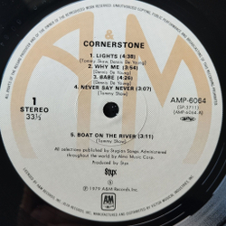 Винтажная виниловая пластинка LP Styx Cornerstone (Japan 1979) (Obi) Borrowed Time