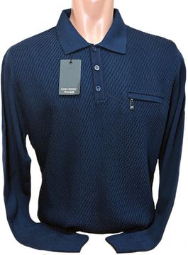 KING WOOL (Турция) из шерсти джемпер "POLO" Размеры (54-64)