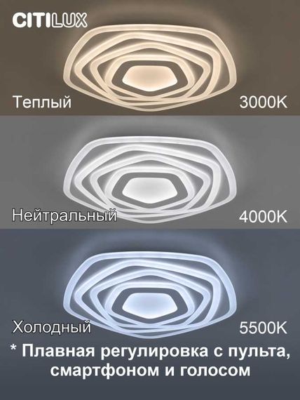 Потолочный светодиодный светильник Citilux Триест Смарт CL737A54E