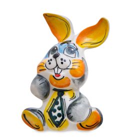 ГЛ- 066 Фигурка «Заяц-Боня» цв. (Гжельский фарфор)