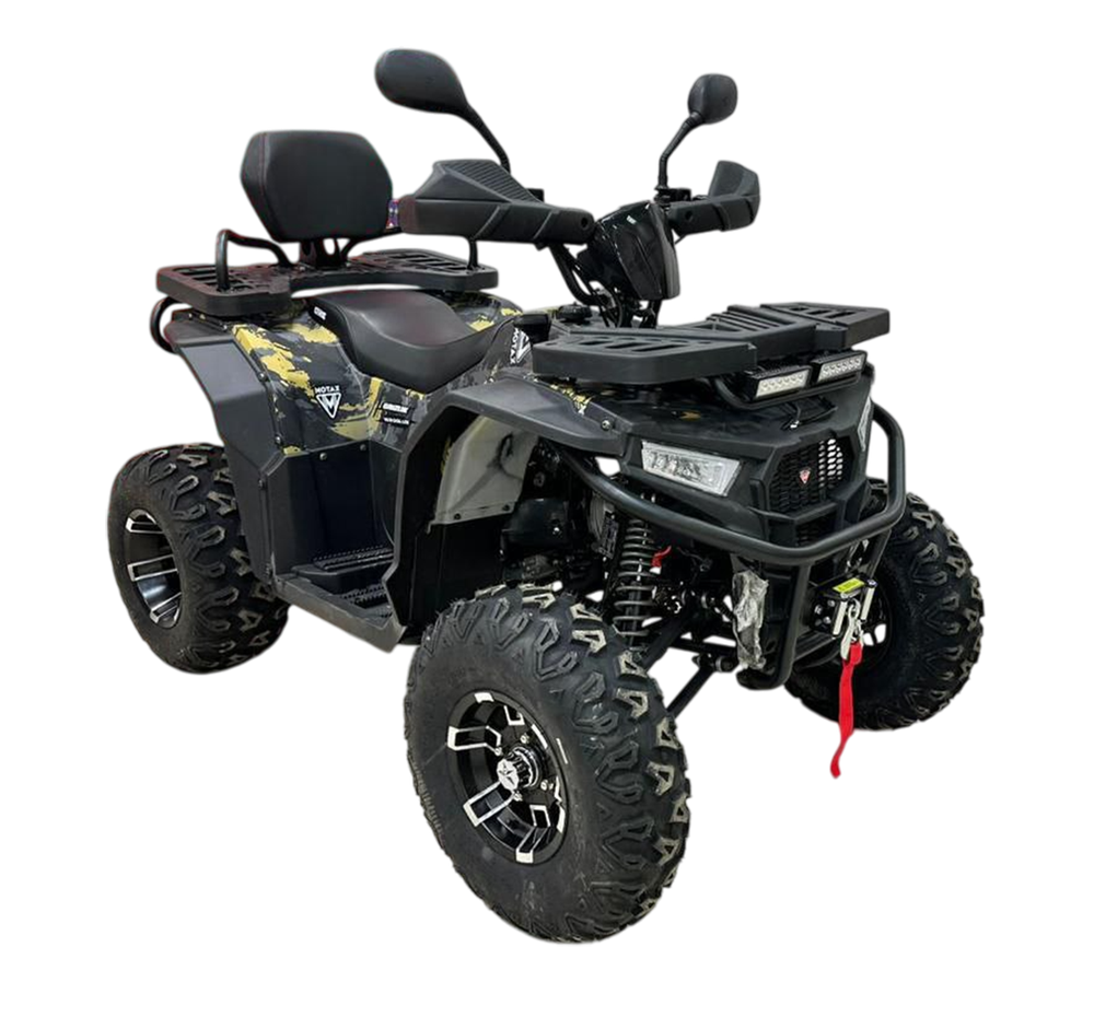 Квадроцикл MOTAX GRIZLIK W200 LUX черный-желтый камуфляж