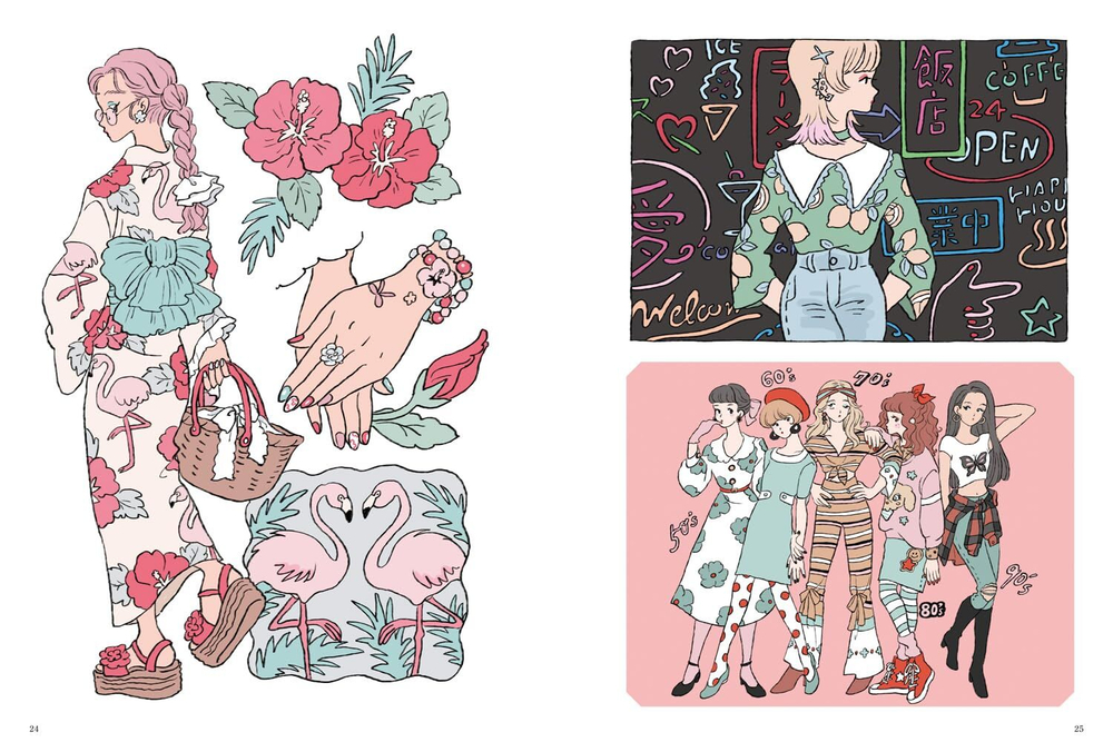 Chiyaki-no-Fakushonuriroku. Coloring Book