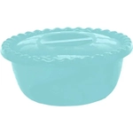 Миска круглая 5л с крышкой аквамарин