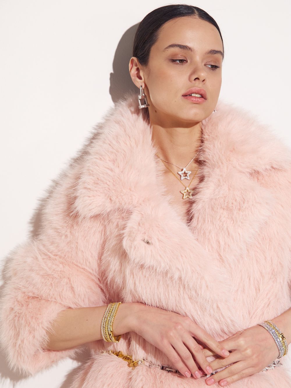 STATEMENT SHINE EARRINGS 2 IN 1