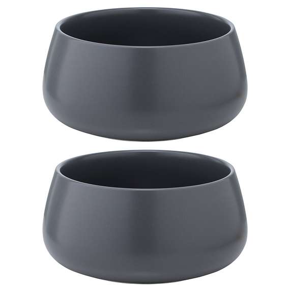 Набор из двух салатников темно-серого цвета из коллекции essential, 800 мл