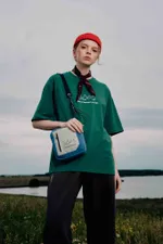 Футболка Called a Garment Rabbits зеленая