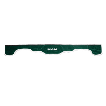 Ламбрекен MAN (флок, зеленый, белые шарики) 230см