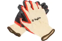 Перчатки х/б Зубр обливная ладонь двойная 10 класс 21448