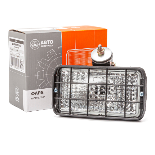 Фара рабочего освещения, прямоугольная, с решеткой, 12/24 В (H3) (ан. 112.07.54-02)