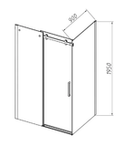 Душевой уголок Como-N VSR-4CN9014CGB, 1400*900, черный, стекло тонированное, , шт
