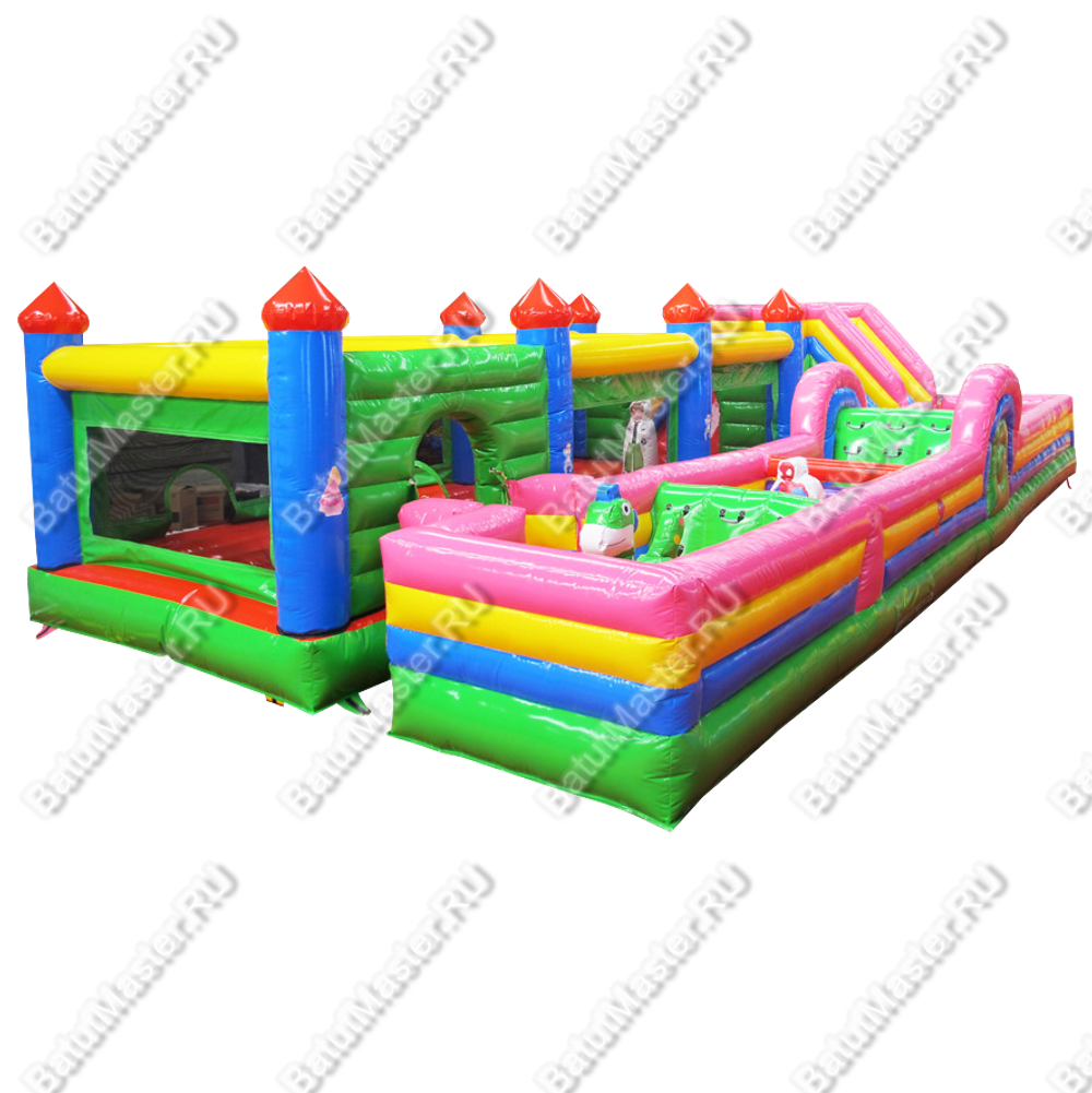 Надувной батут "Замок героев", 7*5*3,5 м