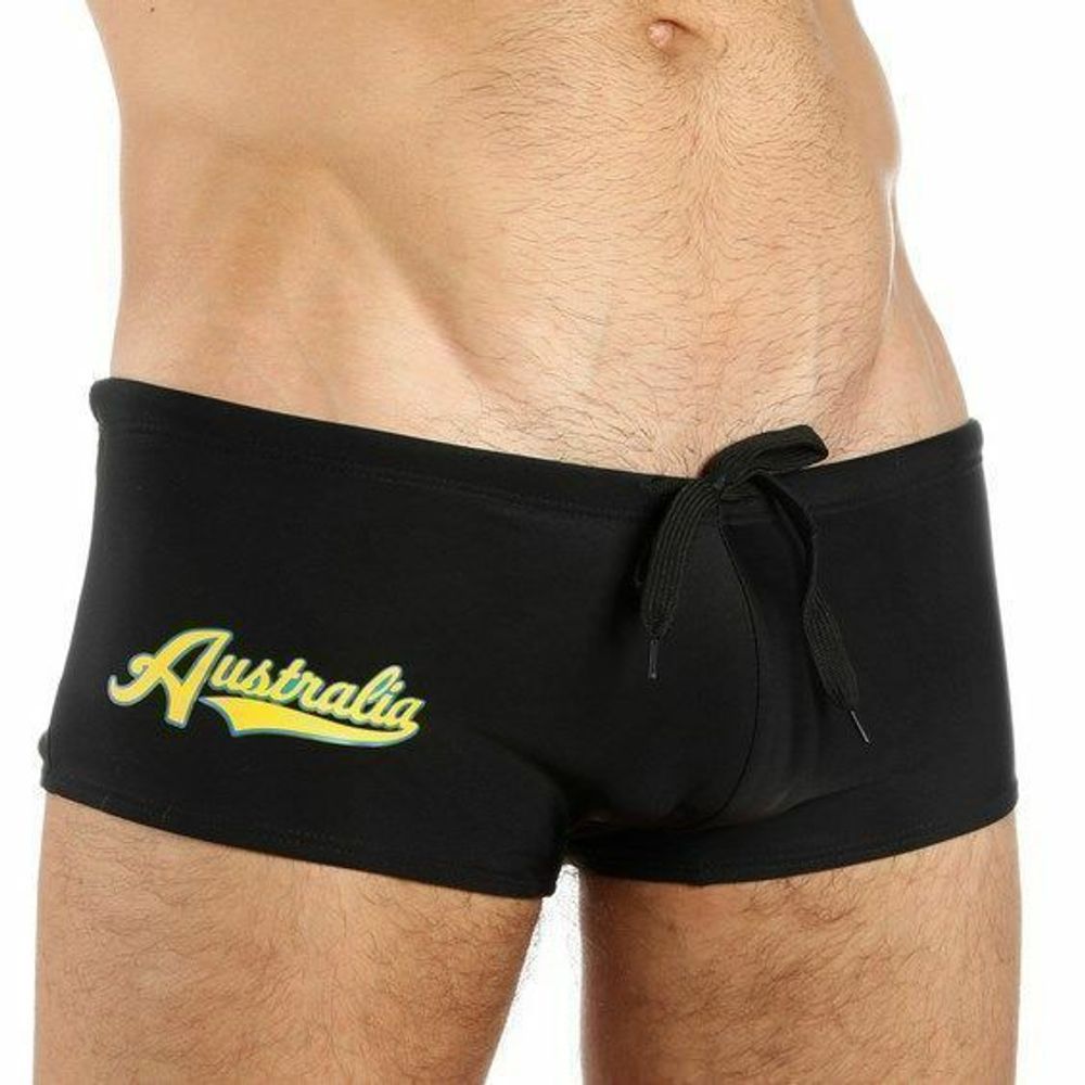 Мужские плавки боксеры черные AussieBum Australia