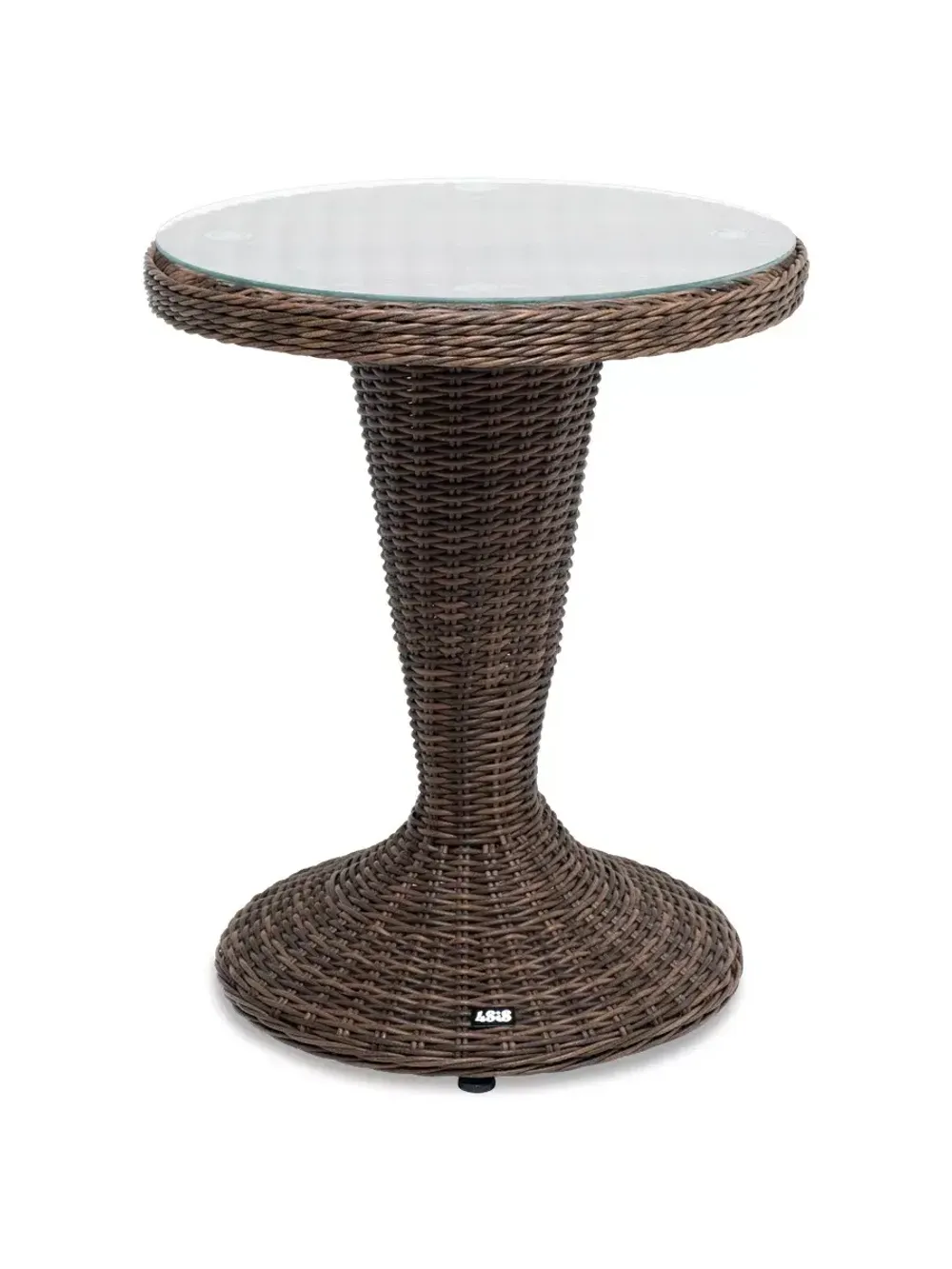 "Леванте" стол круглый из искусственного ротанга, цвет коричневый