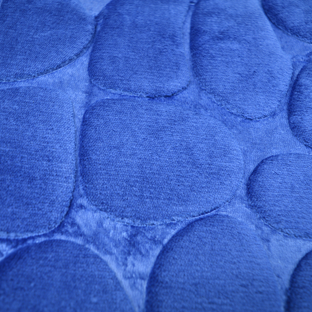 Коврик для ванной Камни 50*80см (синий)