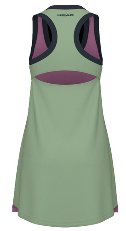 Теннисное платье Head Play Tech Dress - cyclame/celery green