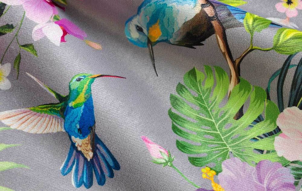 Велюр Колибри Грей