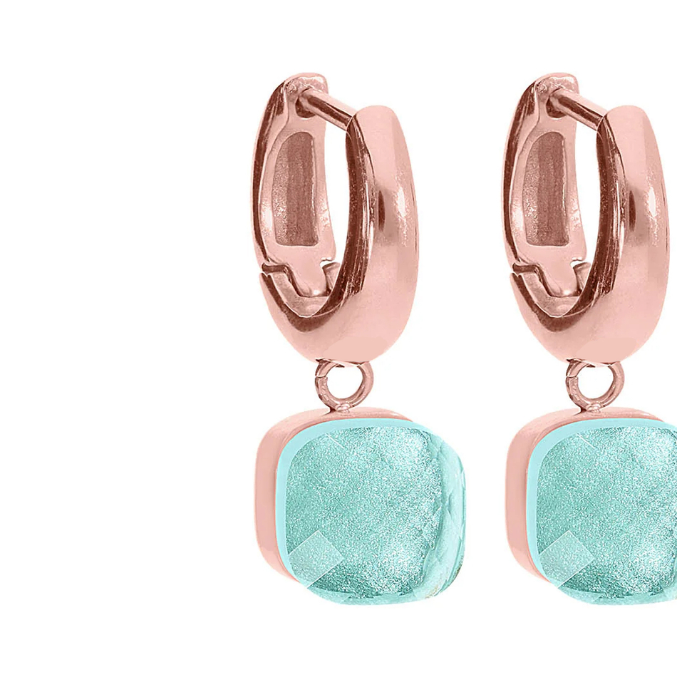 Серьги Qudo Firenze soft aqua 300413 BL/RG