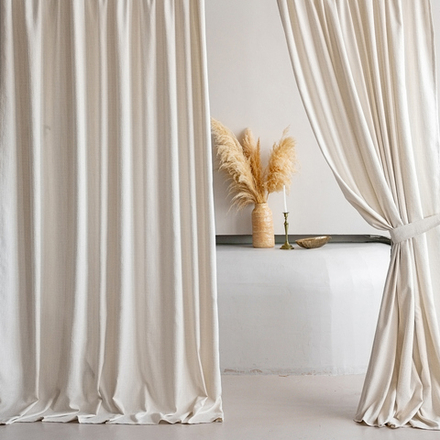 Комплект штор и покрывала АССТЕР (арт. BL10-460-01) - айвори