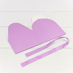 Коробка сборная 14х14х10 см с атласной лентой (Сиреневый)