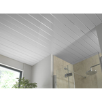 Панель ПВХ потолочная 2-х секционная СЕРЕБРО (3000х240х10мм), 26488