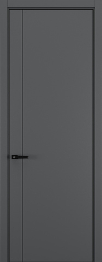 Межкомнатная дверь Zadoor Горизонт NH14 кромка ABS Black