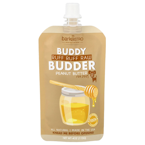 Bark Bistro, Buddy Budder, арахисовая паста, для собак, без добавок, 113 г (4 унции)