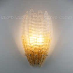 Бра Cloyd FERNAN W2 / выс. 42 см - латунь - желтое стекло (арт.20476)