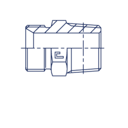 Штуцер FC BSP 1/8" BSPT 1/8" CAST