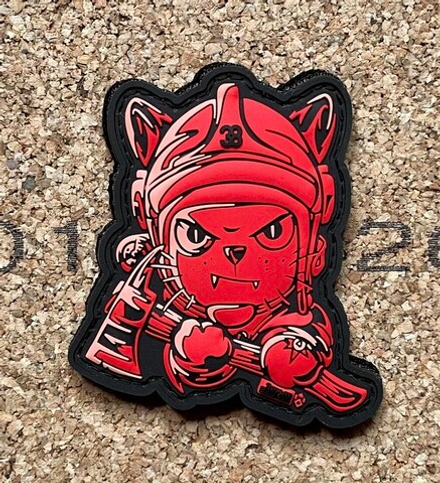 Шеврон Земля Воинов Котик №6 Пожарный