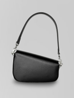 Сумка 774209 однотонная маленькая скошенная с необычной застяжкой