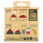 Food Huggers, многоразовые силиконовые консервные банки, 5 шт.