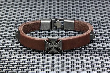 Браслет Мальтийский крест ( коричневый )