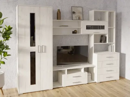 Гостиная ЕВРОПА Дуб крафт белый