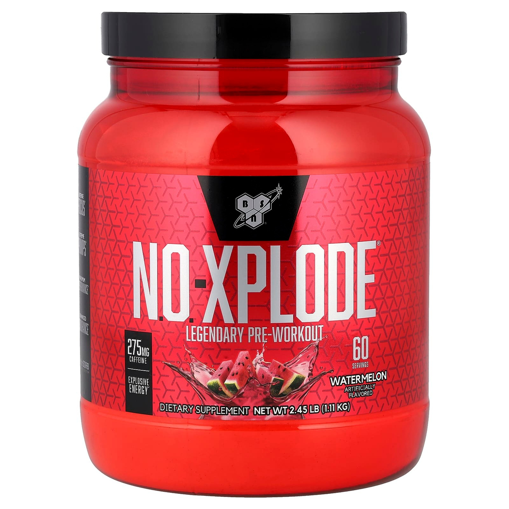 BSN, N.O.-Xplode, легендарный предтренировочный комплекс, арбуз, 1,11 кг (2,45 фунта)