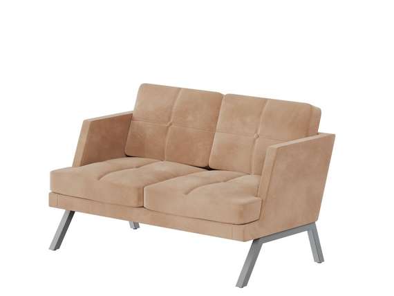 Алдо Диван двухместный с декором из пуговиц ALDB-02L Timless 020/Металл Серый 1430*875*890