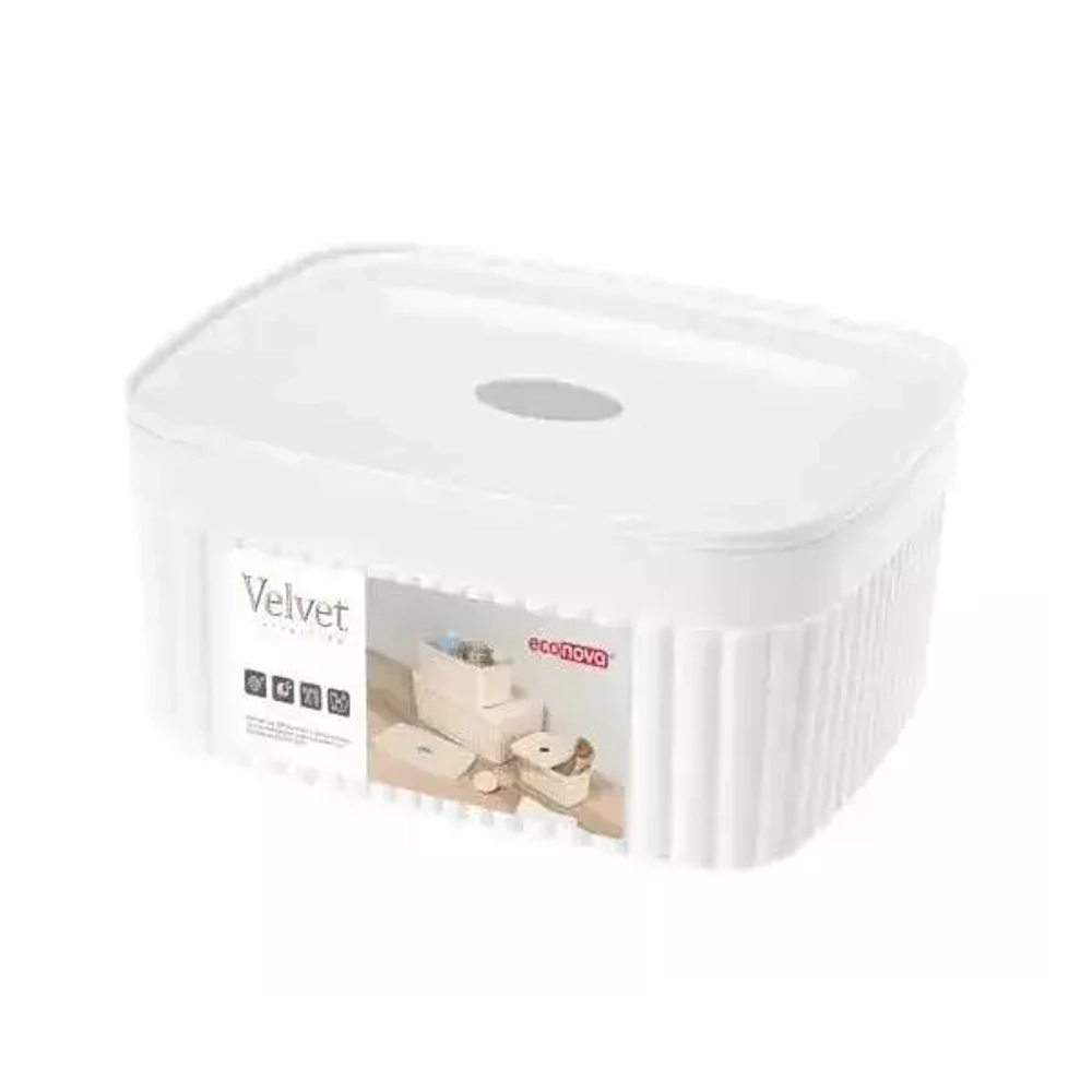 Лоток с крышкой velvet, 150х70 мм, 0,9л (белый)