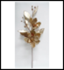 Ветвь Царский каприз 20х46 см., бежевая с листьями, 1 шт., Christmas DeLuxe (89100)