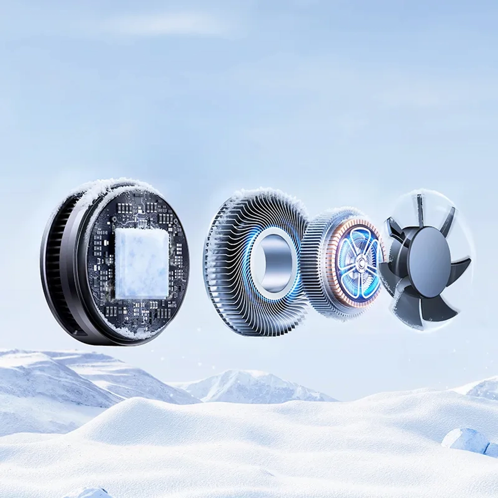 БЗУ-кулер McDoDo magsafe Qi2.2 с подсветкой и индикатором температуры