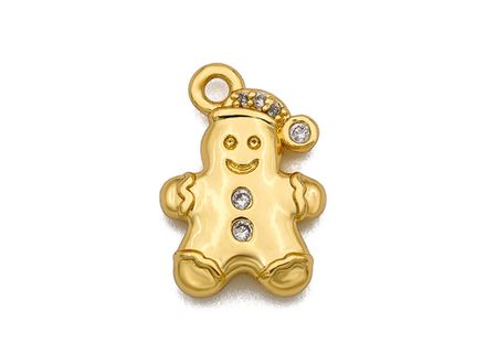 Подвеска "Пряничный человечек" 12,5мм, со стразами
