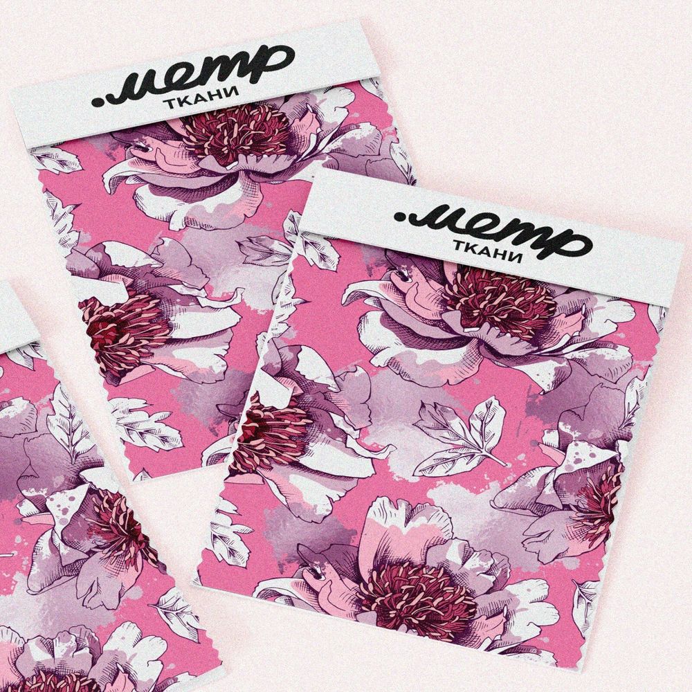 Ткань барби раскрывшиеся цветы