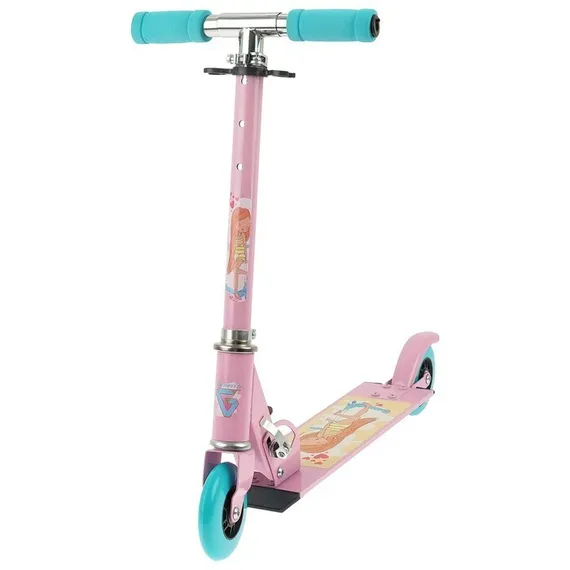 Самокат-снегокат зимний 2 в 1 «Красотка», цвет розовый