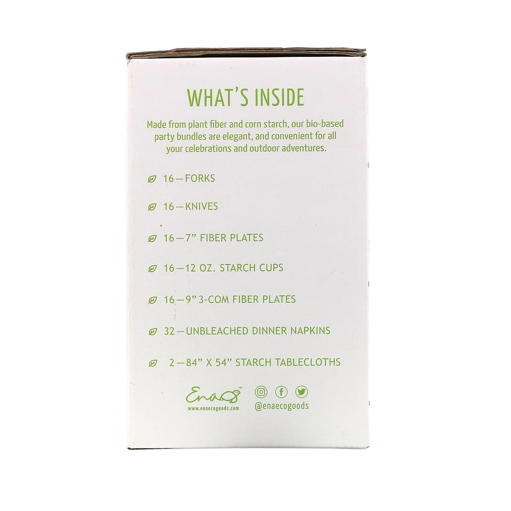 Earth's Natural Alternative, Eco Friendly Party Bundle, набор из экологически чистых продуктов для вечеринок во время пикника, 1 набор