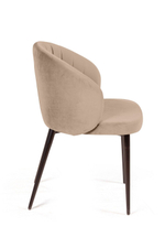 Стул Mont Blanc, бархат бежевый 5 / черный конус