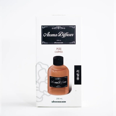 Сменный флакон для жидкого аромадиффузора с декоративными аромапалочками SANDOKKAEBI Кофе 200 мл