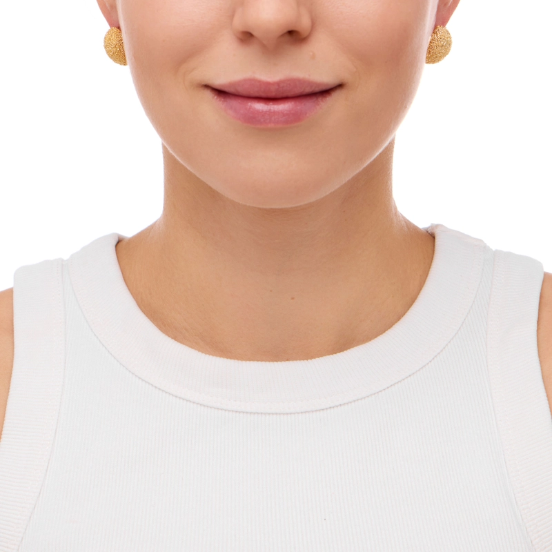 Серьги Пушистый Овал – Золото