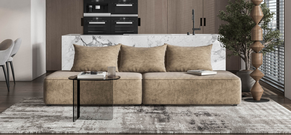 Диван Кинг Твин Велюр Роял тауп